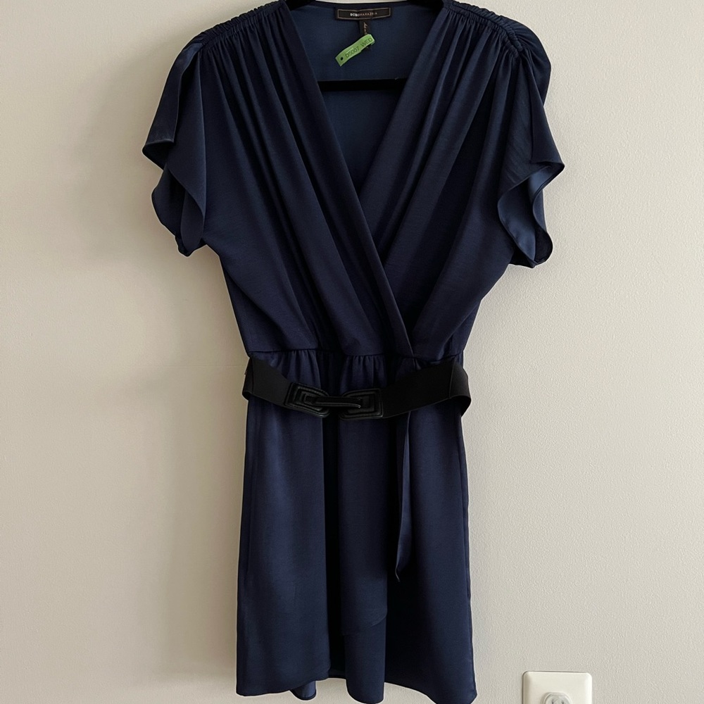 BCBGMAXAZRIA deep blue dress in XS.